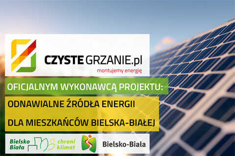 Oficjalny wykonawca projektu Odnawialne źródła energii dla mieszkańców Bielska-Białej